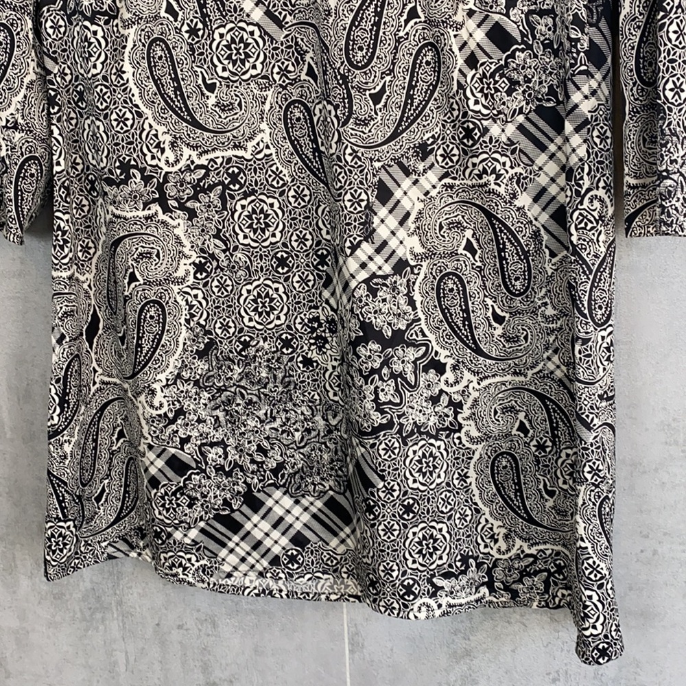 Style & Co paisley black and white dress - Picture 4 of 7